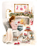 Illustrated JOY Holiday Card