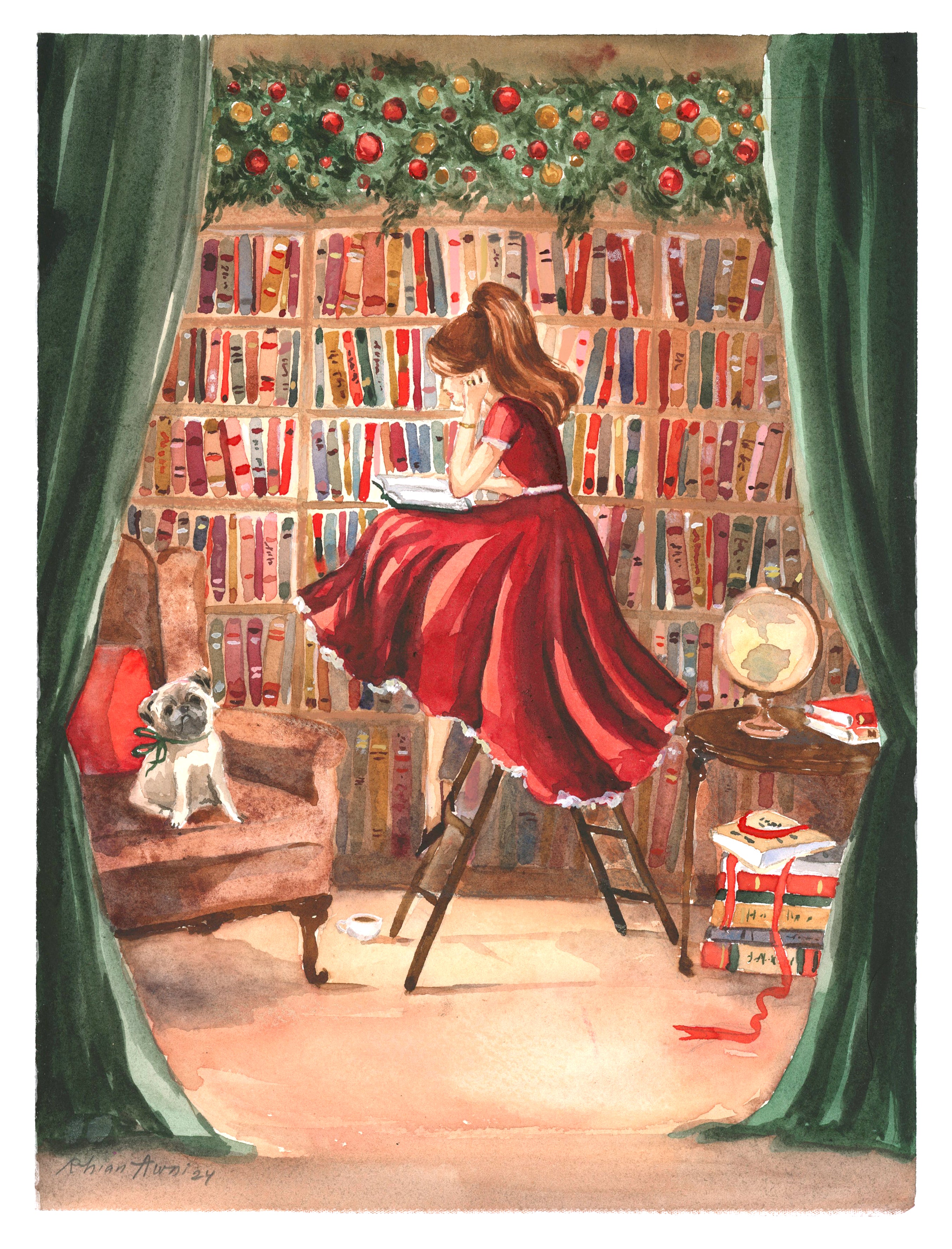 Bookish Holiday Card Bundle (set of 10)