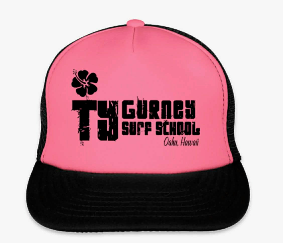 Ty Gurney Surf School Hot Pink Hibiscus Trucker Hat